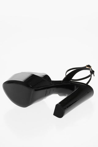 Patent Leather GRUPY Platform Sandals with Ankle Strap 17cm