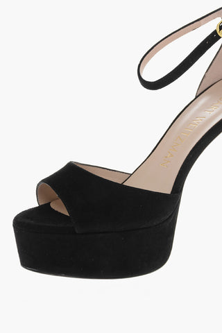 Suede DISCO Platform Sandals with Ankle Strap 15cm