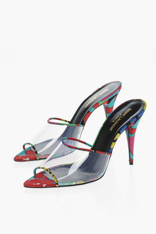Mules GIPPY Trasparenti con Tacco Multicolor Rivestito 10cm