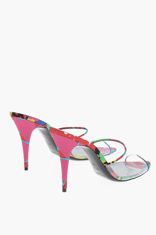 Mules GIPPY Trasparenti con Tacco Multicolor Rivestito 10cm