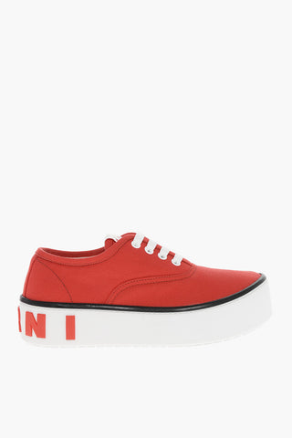 Sneakers Basse in Canvas con Suola Logata