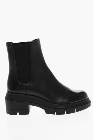 Patent Leather Toe NORAH Chelsea Booties