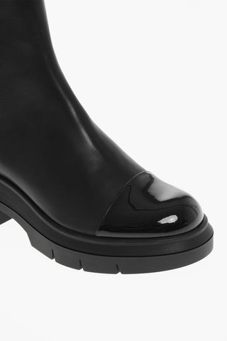 Patent Leather Toe NORAH Chelsea Booties