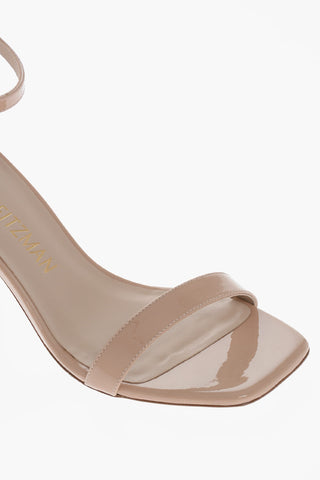 Sandali in Vernice NUDIST CURVE con Cinturino alla Caviglia 8cm