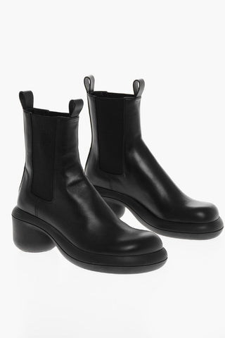 Stivaletti Chelsea in Pelle con Tacco Chulk