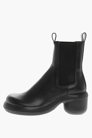 Stivaletti Chelsea in Pelle con Tacco Chulk