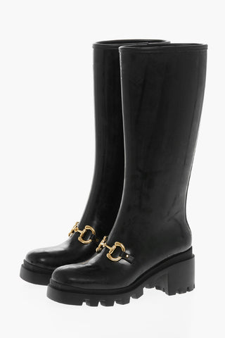 Under the Knee EVOLUTION Rubber Boots with Front Buckle