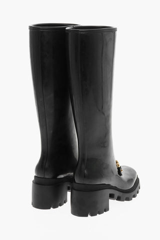 Under the Knee EVOLUTION Rubber Boots with Front Buckle