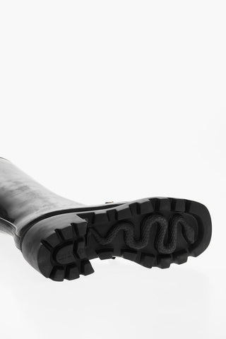 Under the Knee EVOLUTION Rubber Boots with Front Buckle