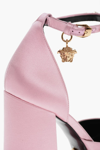 Jewel Strap Satin Platform Pumps 17cm