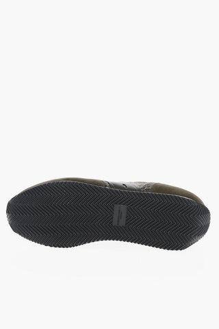 District Check Wool Sneakers with Suede Inserts