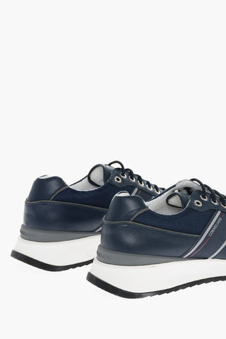 Nappa and Nylon Low-top Sneakers with Rubber Sole