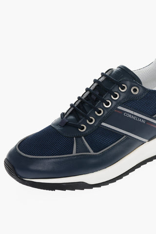 Nappa and Nylon Low-top Sneakers with Rubber Sole