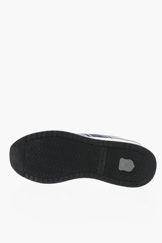 Nappa and Nylon Low-top Sneakers with Rubber Sole