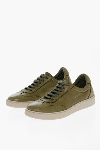 Low-top Deerskin Sneakers with Rubber Sole