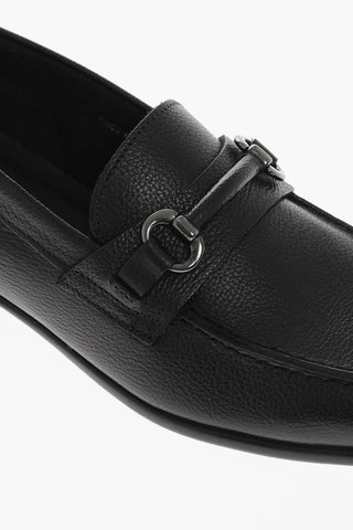 CC COLLECTION Mocassini in Pelle Martellata con Morsetto