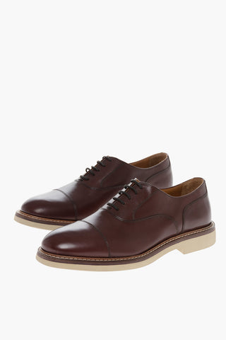 Rubber Sole MANOLETE Leather Derby Shoes
