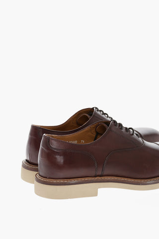 Rubber Sole MANOLETE Leather Derby Shoes