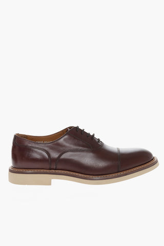 Rubber Sole MANOLETE Leather Derby Shoes