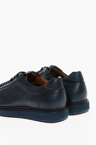 Lace-up Low-top Sneakers with Ton sur Ton Sole