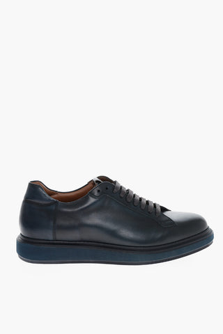 Lace-up Low-top Sneakers with Ton sur Ton Sole
