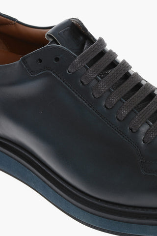 Lace-up Low-top Sneakers with Ton sur Ton Sole