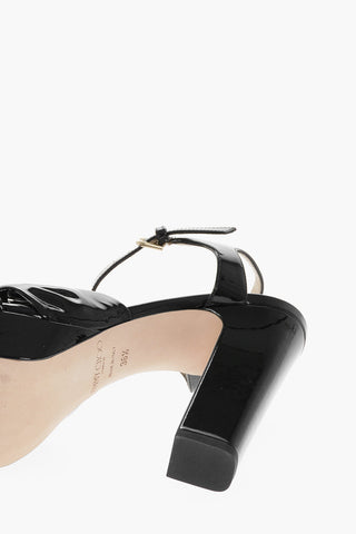 Patent Leather HELOISE Platform Sandals 13cm