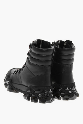 Injected Sole DIAMOND Lace-up Combat Booties