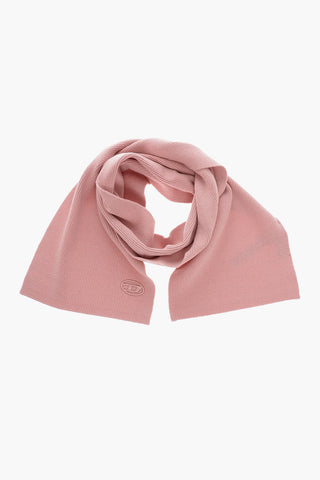 Wool and Cotton K-CODER Scarf with Embossed Logo