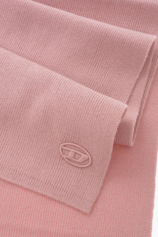 Wool and Cotton K-CODER Scarf with Embossed Logo