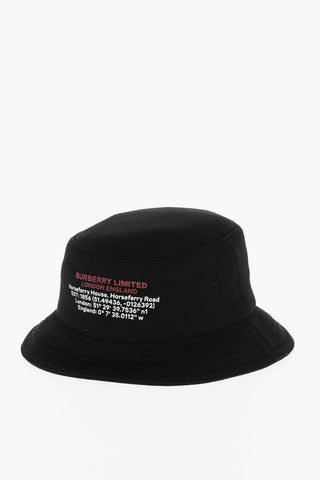 Solid Color Bucket Hat with Printed Logo