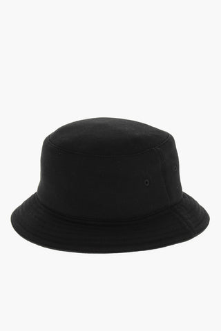 Solid Color Bucket Hat with Printed Logo