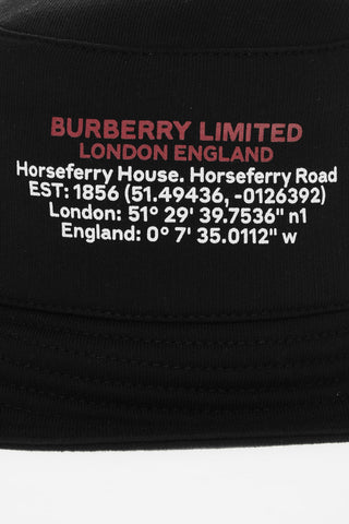 Solid Color Bucket Hat with Printed Logo