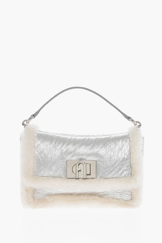 Metallic Leather 1927 Crossbody Bag with Fur Inner