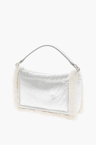 Metallic Leather 1927 Crossbody Bag with Fur Inner