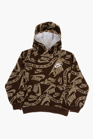 Zweifarbiger Hoodie mit All-Over-Logo