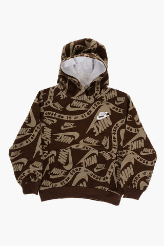 Zweifarbiger Hoodie mit All-Over-Logo