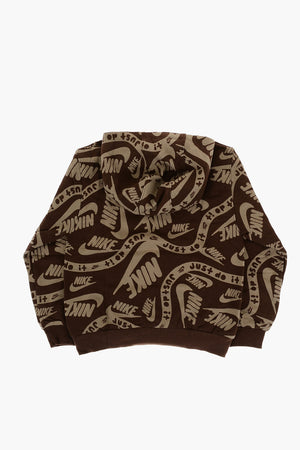 Zweifarbiger Hoodie mit All-Over-Logo