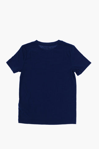 AIR JORDAN Solid Color Crew-neck T-Shirt with Contrasting Logo