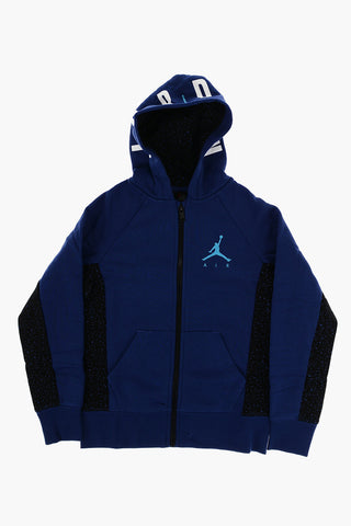 AIR JORDAN Fleeced Cotton Sweatshirt with Hood and Zip Closure