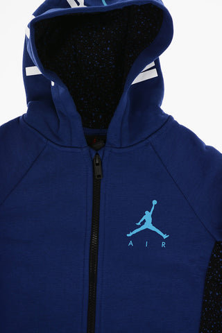 AIR JORDAN Fleeced Cotton Sweatshirt with Hood and Zip Closure