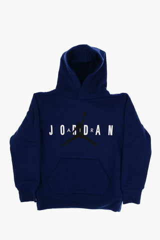 AIR JORDAN Solid Color Hoodie with Printed Logo