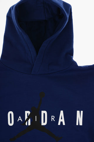 AIR JORDAN Solid Color Hoodie with Printed Logo