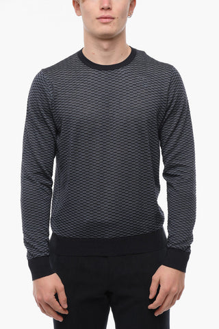 PURE KNITWEAR Crew Neck Silk Blend Sweater