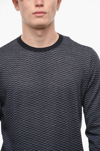 PURE KNITWEAR Crew Neck Silk Blend Sweater