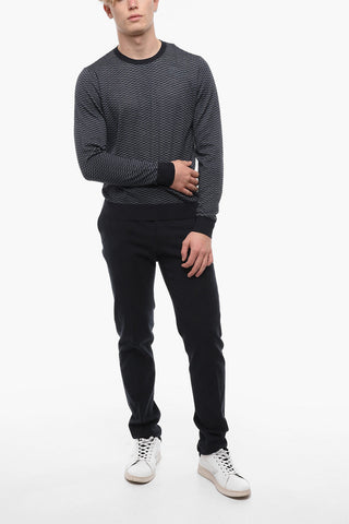 PURE KNITWEAR Crew Neck Silk Blend Sweater