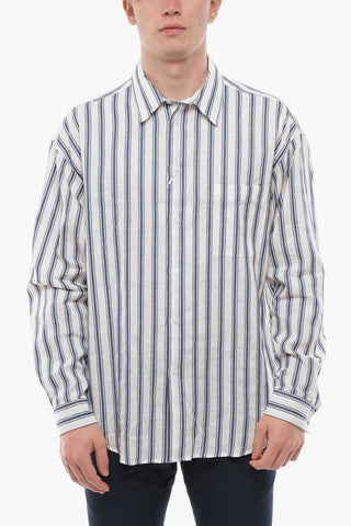 Striped Linen Blend LUAN J Shirt with Breast Pocket