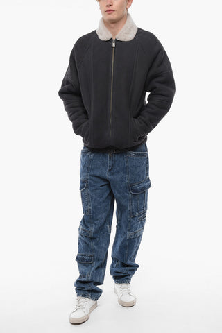 Front Zipped Shearling Coat
