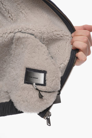 Front Zipped Shearling Coat