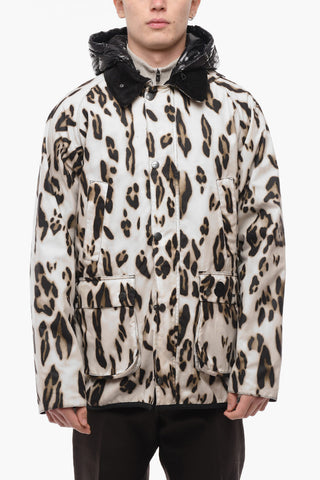 BARBOUR Removable Padding Animal Patterned Down Jacket
